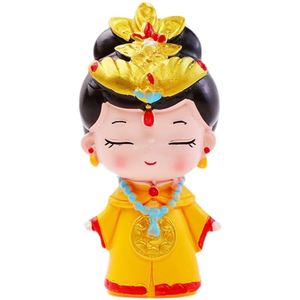 母后大人蛋糕装饰摆件卡通皇帝皇后母亲红色折扇梅花铁艺凤凰插件