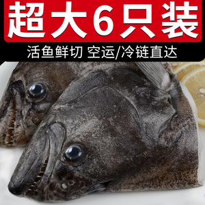 鸦片鱼头鲽鱼头格陵兰进口比目鱼新鲜冷冻超大商用批发深海雅片鱼