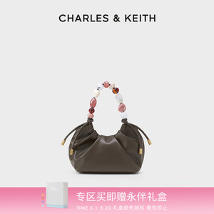 【520礼物】CHARLES&KEITH夏女包CK2-10270879波光露珠单肩水桶包