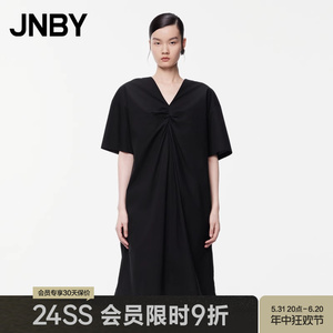 【商场同款】JNBY/江南布衣24夏新品连衣裙H型宽松褶皱5O5G13810
