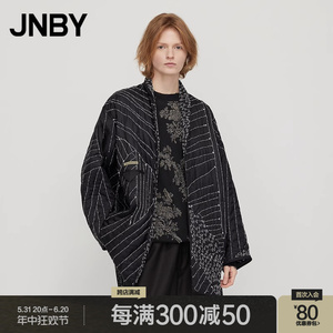JNBY/江南布衣春季棉衣OVERSIZE腰带设计舒适睡衣风外套5MBB23170
