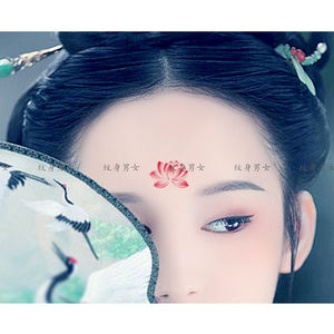 古风彼岸花花钿 红色莲花花钿 荷花性感脸部曼珠沙华眉心眼角贴