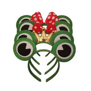 新年动物小青蛙头饰儿童舞台表演出道具 幼儿园卡通动物耳朵发箍