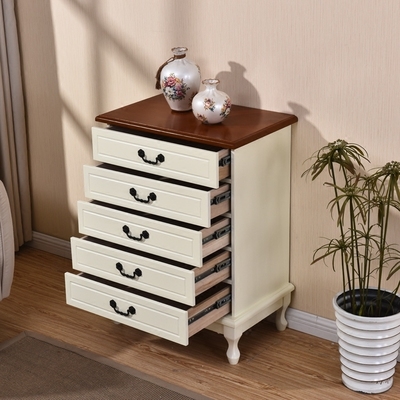 正品实木质现代简约欧式美式玻璃橱子抽屉式斗柜收纳小户型电视机