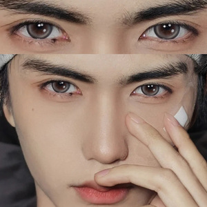 大直径男士美瞳半年抛自然黑色年抛男生隐形近视眼镜月抛日抛盒tn