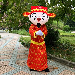 财神爷卡通人偶定制成人行走年会活动服装道具服表演吉祥物玩偶