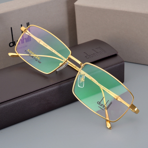 24k金纯钛眼镜架男款全框大脸商务眼镜框超轻金色近视防蓝光眼镜