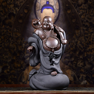 墨染留香大肚弥勒佛摆件招财笑佛像供奉家居用品客厅玄关开业礼品