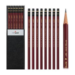 日本三菱HI-UNI1887红杆铅笔石墨铅笔绘画素描绘图2b考试涂卡
