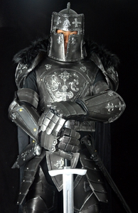 黑骑士黑暗服装死亡中世纪衣服盔甲真人可穿铠甲出租影视万圣节男
