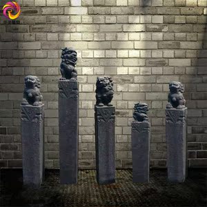 青石拴马桩十二生肖做旧拴马庄麒麟四神兽拴马柱石狮石雕拴马桩