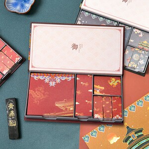 古风联盟仙鹤网红便利贴学生用粘性强便签纸中国风小本子创意标记