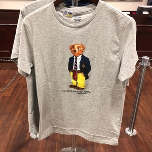 黑土18新 polo ralph lauren拉夫劳伦 男士圆领短袖 小熊t恤