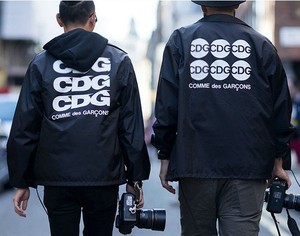 日本代购 川久保玲 教练夹克 cdg三排字 风衣夹克 外套