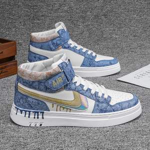 支持红星鸿星尔克官方男鞋冰淇淋高帮空军一号aj1板鞋魔术贴联名