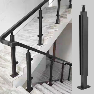 不锈钢楼梯钢化玻璃方管扶手立柱室内阳台护栏栏杆自装简约现代