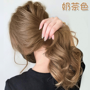 泡泡沫染发剂2021流行色显白奶茶栗棕植物纯夏季自己在家染发膏女