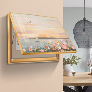 现代简约电表箱装饰画配电箱遮挡北欧强电箱盖板总开关盒餐厅挂画