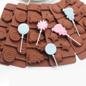 巧克力棒棒糖硅胶模 手工太妃糖水晶棒棒糖烘焙模具 耐高温易脱模