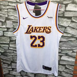耐克篮球服男james勒布朗詹姆斯球衣23号湖人队正品wish城市版 女