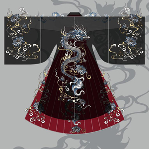 汉唐九卿水云螭正品原创汉服女重工刺绣齐腰襦裙龙纹6米大摆套装