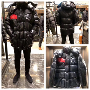 正品moncler 蒙口秋冬藤原浩合作款男士中长款羽绒服连帽外套大衣