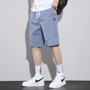 木三福官方旗舰店三川一禾鹿岛男装休闲裤男青年直筒五分运动中裤