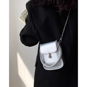 夏天小包包女式2024新款今年流行爆款轻便链条银色手提斜挎手机包