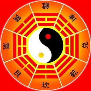 新款太极叩拜聚宝盆家居打坐垫进门圆形五行地垫脚踏垫红色八卦图