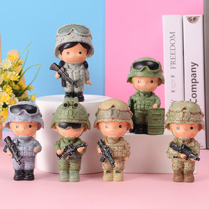 军旅娃娃手办铁血军魂盲盒摆件特种兵模型站姿摆件男生生日礼物