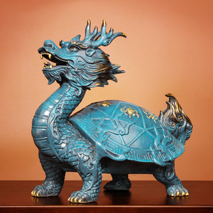 《八宝龙龟》铜龙龟摆件全铜招财客厅八卦龙头龟神兽家居装饰礼品