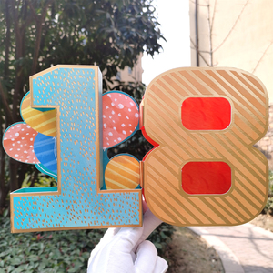 18岁立体生日贺卡21岁70岁周年数字英文妈妈母亲mum创意新颖限量