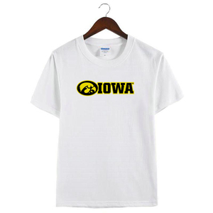 U-Iowa美国爱荷华大学纪念衫纯棉男女短袖半袖T恤体恤衣服