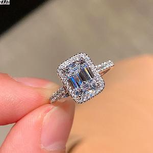 10克拉全美方钻十克拉喜宝同款戒指钻戒夸张公主方仿真戒锆石