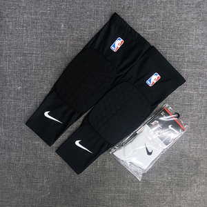 耐克nba运动护膝长款篮球蜂窝防撞护腿袜套半月板护具护髌骨装备