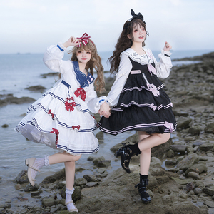 原创正版lolita海航兔闺蜜装洛丽塔日常甜美兔耳朵长袖op连衣裙