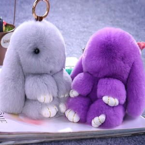 古麦仕紫色兔子玩偶韩国萌兔玩偶小兔子玩具手机挂饰公仔长耳