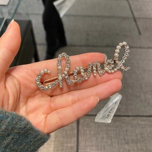 代购chanel香奈儿 2020新款 字母仿珍珠水晶发卡女款时尚发饰