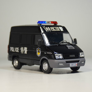 依维柯得意警车特警涂装 汽车模型改装定制创意礼品diy 1:43