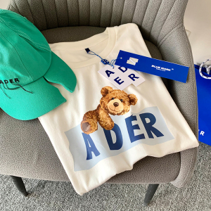 正品ader error短袖女 趴趴熊小众潮牌宽松2022夏季男小熊情侣t恤