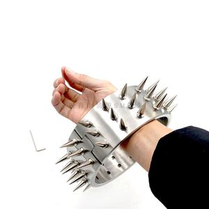 特重用品项圈不锈钢带刺脚镣刑拘捆绑束缚带玩具金属大陆另类玩具