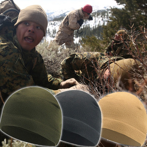 户外秋冬战术抓绒帽 美军陆战队加厚保暖套头帽 休闲防风抓绒帽