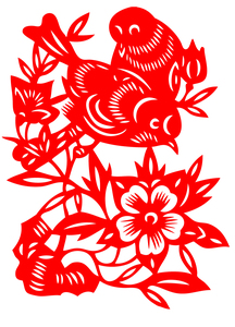 拍一件发2张 花鸟剪纸镂空喜鹊登梅窗花装饰画刻纸麻雀剪纸成品