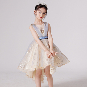 公主裙女童夏季洋气10岁女孩生日宴会礼裙超仙高级感钢琴演奏礼服