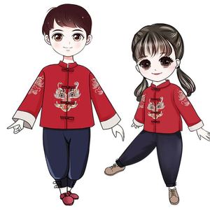 中山装男童汉服套装2022新款宝宝春秋装中国风唐装儿童礼服两件套