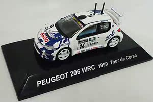 1:64 cms标致peugeot 205 206 306 307 wrc拉力赛车非京商kyosho