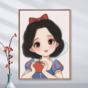 钻石画白雪公主卡通动漫粘钻十字绣2021新款儿童房女孩钻石秀手工