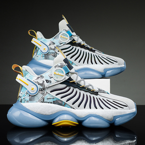 运动高帮男鞋春季耐磨炫酷青少年户外实战aj回到未来篮球软底潮鞋