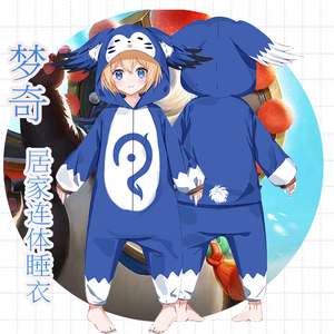 动漫梦奇连体睡衣卡通二次元情侣款男女冬季法兰绒