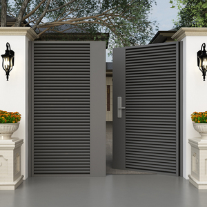 铁艺别墅大门户外庭院简约百叶对开门院子门单双开铁门乡村入户门